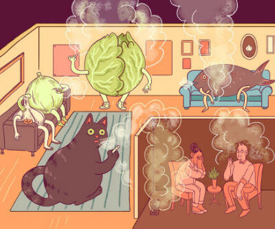 Liti condominiali, quando sono provocate da cattivi odori è colpa di cucina troppo pesante o dei bisogni dei nostri amici a quattro zampe