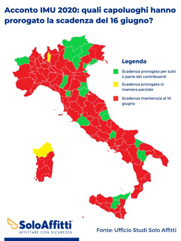 Acconto Imu 2020 infografica Italia
